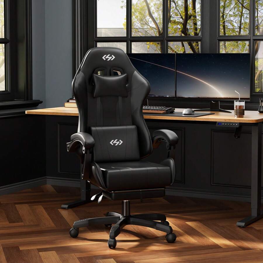 HLONONE Gaming Chairs - 黑色 - 查看 1