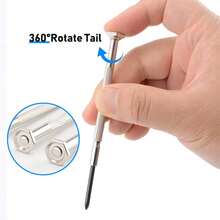 6件套眼镜维修螺丝刀套装，包含一字和十字螺丝刀头，工具钢材质，适用于手表和眼镜螺丝的拆卸和维修。 - 眼鏡維修螺絲起子 - 查看 6