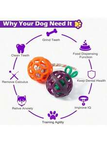 PETSIN Juguete masticable de TPR para perros, pelota de nudo de goma resistente con mango de cuerda trenzada, juguete para mascotas hueco de alta elasticidad para moler los dientes y entrenamiento, recomendado para perros medianos - Multicolor - Ver 9