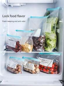[Fast Delivery] 10 Sheets, Sliding Lock Closure Sealed Bags, Food Storage Bags, Self-Sealing Thick Freezer Bags, Vacuum Sealed Bags, Freshness Preserving Bags - Multicolor - View 3