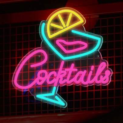 Dimmable Happy Hour Neon Sign - USB Powered LED Light For Bar, Party, Club & Home Decor - Perfect For Bedroom, Office, And Birthday Gifts