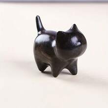 1个手工木制猫形笔筒 - 高品质木质桌面收纳架，可爱猫咪造型文具架，适用于家庭办公室、艺术工作室、书桌装饰，创意设计，匠心工艺 - A - 查看 5