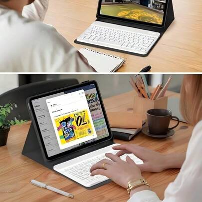 TenYide 这款键盘保护套兼容 iPad/MatePad/荣耀平板/小米 iPad/Tab/Galaxy Tab 等设备。它轻薄便携，内置支架。纤薄设计兼容 iPad 第十代（2022 款）/第十一代（2025 款）（A16 芯片）10.9 英寸，以及 iPad 第五代/第六代/Air 1/Air 2 9.7 英寸。它也适用于 iPad Air 4/Air 5/6/11 10.9 英寸/第七代/第八代。