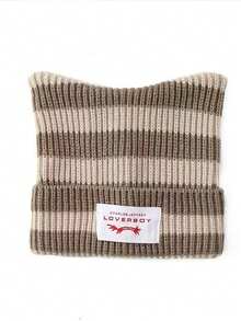 1pc Unisex Fashion Car Logo Knit Beanie Hat, Suitable For Autumn/Winter Daily Wear - A - View 8