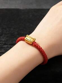 1pc Cute 3D Cat Bracelet, Suitable For Women's Daily Casual, Dating, Holiday Wear - Cat - View 9
