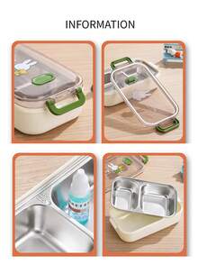 Hộp cơm bento Miffy một lớp bằng thép không gỉ được cấp phép chính thức, có hai ngăn, thiết kế nhân vật hoạt hình anime Nhật Bản đáng yêu, phù hợp cho học sinh, nhân viên văn phòng, thanh thiếu niên và người lớn, món quà sinh nhật và ngày lễ hoàn hảo cho người hâm mộ và nhà sưu tập anime, thiết kế hình thỏ thời trang và dễ thương, bền, chống rò rỉ, có thể tái sử dụng, hộp đựng thực phẩm giữ nhiệt di động. - Nhiều màu - Xem 11