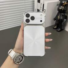 Ốp lưng màu trắng họa tiết công nghệ, viền bạc, họa tiết CD, tương thích với iPhone 17 Pro Max/17 Pro/17/16/16 Pro Max/16 Pro/15/15 Pro Max/15 Pro/14 Pro Max/14 Pro/14 Pro Max, vỏ cứng dày bảo vệ toàn diện, quà tặng mùa xuân. - Phiên bản nâng cấp màu trắng - dày hơn và cứng hơn - Xem 9