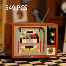 Retro Classic Home Appliances Building Blocks Set, Retro Radio TV Washing Machine Building Toy, Radio Model Collectible Building Toy Set, DIY Construction Building Model Kit, Creative Gift Halloween, Birthday, Christmas, Thanksgiving, 500+ PCS - Multicolor - View 14