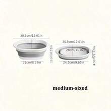 可折叠宠物浴缸，小型犬洗澡盆带排水口，可折叠洗衣盆，洗衣篮，猫狗浴缸 - 彩色 - 查看 11