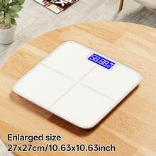 Digital Body Weight Bathroom Scale, Large Blue LCD Backlight Display, High PrecisionMeasurements, Tempered Glass - Upgraded Version - View 9