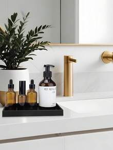 3M Square Silicone Aromatherapy Tray, No Holes, Bathroom Vanity, Marble Washbasin Tabletop Storage. - Multicolor - View 3