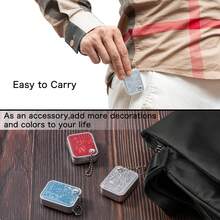 1pc Finger Sliding Pressure Relief Toy - Playing Card Spring Coin Keychain, Cat Claw Pressing Playing Card Spring Sliding Toy, Suitable For Anxiety, ADHD And Autism, Portable Adult & Teen Daily Stress Relief Small Tool (Red/Silver/Gold/Blue Available), Cool Toy For Adults & Teens, Sensory Toy, Birthday/Back To School/Easter Gift - Multicolor - View 5
