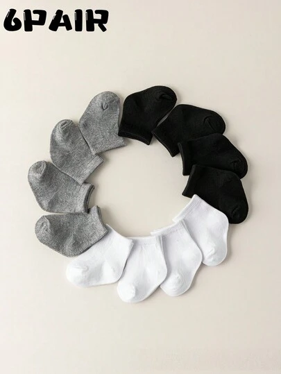 6/10 Pairs Tassel Kids Socks, Boys Summer Socks, White Baby Socks, Cute Girls Socks, Children Summer Ankle Socks, Breathable Kids Short Socks, Eid Gift For Children, Suitable For 0-3 Years Old