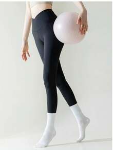 4 Pairs Women's Non-Slip Yoga Socks, Suitable For Pilates, Pure Ballet, Ballet Dance, Exercise - Multicolor - View 5