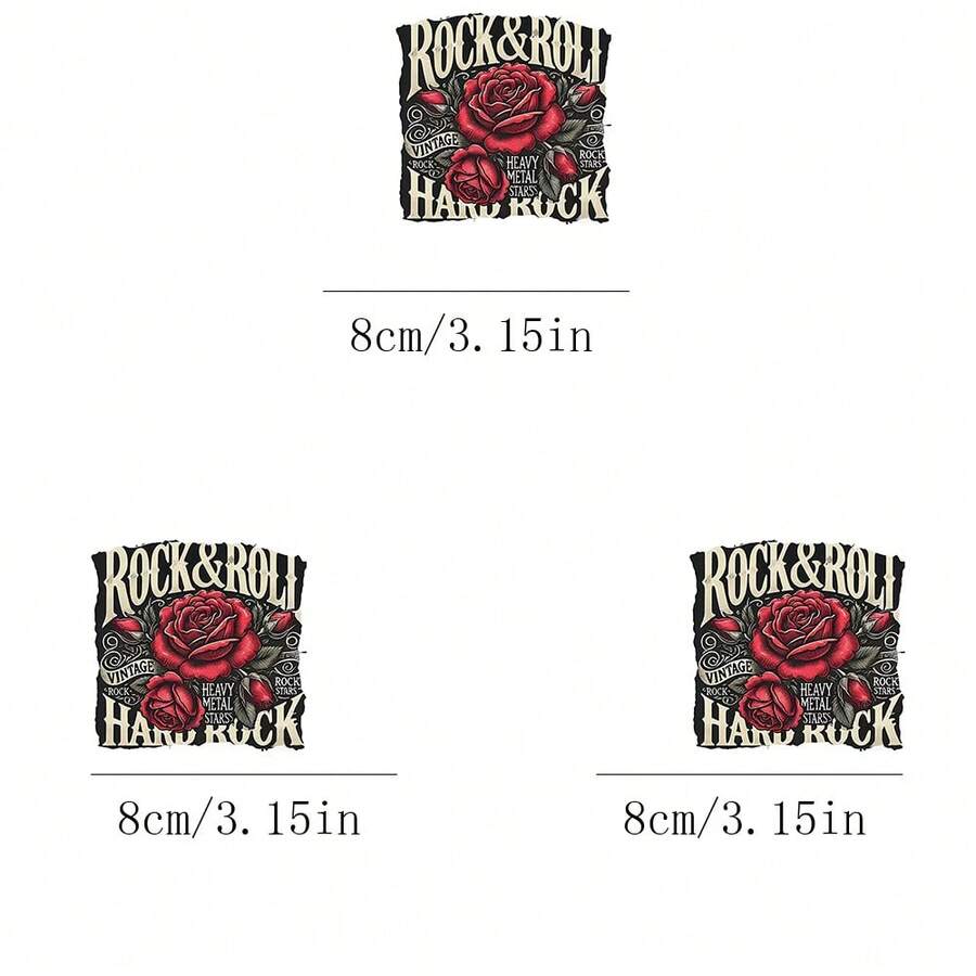 1/2/3件装 DIY 服装、T恤、口罩、牛仔裤、背包、帽子、枕头 - 便捷热压贴纸，个性化风格，可水洗热转印贴纸 - 3PCS-S - 查看 1