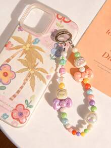 1 pieza Cordón para teléfono con cuentas de concha marina y estrella de mar, cadena de muñeca de verano fresca, colgante de bolso - Multicolor - Ver 4