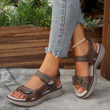 Breathable Sandals For Women Flat Thong Style Summer Slides Beach Pool Comfort - 9652 Nâu - Xem 1