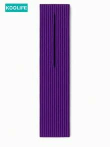 1 pièce Sac de poche de téléphone 3D tissé Koolife, matériau d'hiver confortable, compatible avec l' 17 Pro Max, unisexe, pliable avec texture, longueur 80 cm, sac bandoulière multifonction, rangement élastique pour clés et cartes, fenêtre d'écran en maille respirante, anti-perte, convient à tous les modèles, cadeau de Pâques - Prune - Voir 3