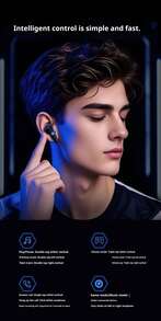 ASUS TWS-R03 True Wireless Earbuds, Bluetooth 5.3 with Call Noise Cancelling, 200H Standby Time, IPX5 Waterproof, Low Latency Gaming Mode – Black/White - 查看 4