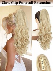 Ponytail Extension Long Wavy Claw Clip Ponytail For Women, 20 Inch Synthetic Hair Extension, Natural Looking Heat Resistant Fluffy Hairpiece - Multicolor - View 11