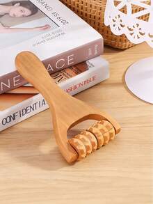 2件套手持式木质按摩刷，按摩刷通过经络刺激身体，竹制按摩刷可缓解肌肉紧张。 - 棕色 - 查看 3