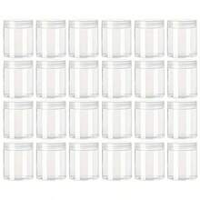 1/6/12/24pcs Transparent Plastic Jars With Lids, Round Containers Suitable For Slime Storage, DIY Craft Storage, Jewelry Sample Storage - Multicolor - View 11