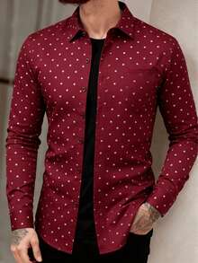 Men's Shirts, Casual And Business. - Red - View 3
