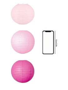 5 chiếc đèn lồng giấy tròn màu hồng bóng trang trí, thích hợp cho Ngày Valentine, tiệc đồng quê, tiệc cưới, sinh nhật, trang trí nhà cửa. - Nhiều màu - Xem 2