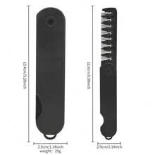 2-In-1 Men's Foldable Comb, Foldable Pomade Comb With Coarse And Fine Teeth, Men's Textured Hairstyle Comb, Portable Travel Styling Brush, Backcombing Brush, Wide Tooth Textured Styling Comb, Portable Foldable Comb - Multicolor - View 8