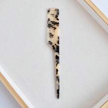 Minimalist Marble Texture Acetate Long Handle Pointed Tail Comb, High-End Leopard Print Anti-Static Hair Brush, Smooth Hair Comb With Dense Teeth - Multicolor - View 11
