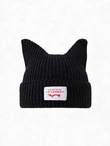1pc Unisex Fashion Car Logo Knit Beanie Hat, Suitable For Autumn/Winter Daily Wear - A - View 12