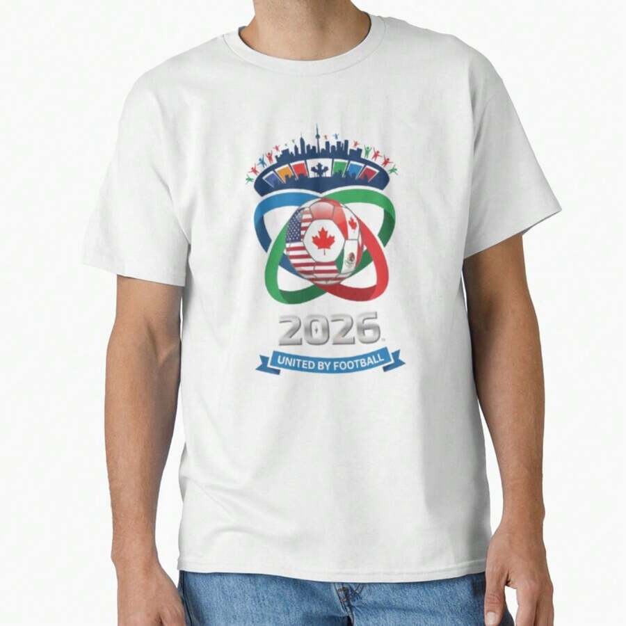 Infinity Loop World Cup 2026 Host Nation Design Classic T-Shirt - Blanco - Ver 1