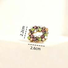 1枚时尚简约方形水钻胸针，百搭日常服饰及包包配饰 - 彩色 - 查看 4