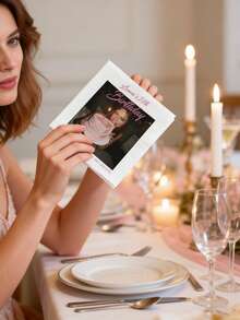 Customized Napkins, Personalized Printed Tissues In Various Fonts And Ink Colors, 3-Ply Disposable Beverage/Dessert/Cocktail Napkins Suitable For Wedding Table Decor, Perfect For Anniversary, Engagement, Birthday, Baby Shower, Christening, Christmas Decoration - Multicolor - View 7