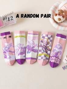 1/5/10 Pairs Kids Socks With Marvel Superhero Spider-Man Design, Boys' Mid-Calf Socks, Korean Cartoon Style, Girls' Socks, Spring/Summer - Multicolor - View 17