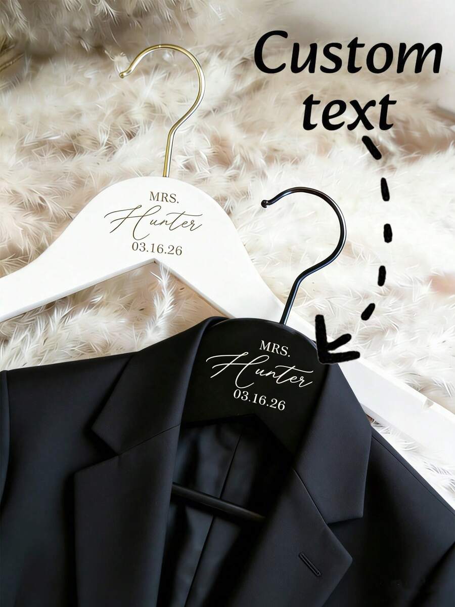 Personalized Bride Hanger, Bridesmaid Hanger, Wedding Dress Hanger, Customized Wedding Dress Hanger, Bridesmaid Gift, Customized Wedding Dress Hanger, Wooden Carved Hanger, Name Hanger, Bachelorette Party, Bride Gift, Personalized Bride Wedding Dress Hanger Gift, Customized Carved Bride, Wedding Dress/Groomsman, Bridesmaid Gift/Mother's Day/Father's Day Carved Gift - Multicolor - View 1