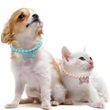 1pc Adorable Cat & Dog Faux Pearl Bone Pendant Necklace, Fashionable Jewelry - Multicolor - View 5