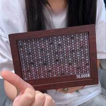 1pc 10,000 Euro Reusable Black Piggy Bank With Target Amount Counter, DIY Savings, Handmade, Helps Develop Saving Habit - Multicolor - View 1