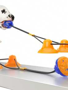 1个2026新款多功能创意益智咀嚼玩具，带吸盘、耐用绳索和纹理球，适合拉布拉多、金毛寻回犬、牧羊犬、罗威纳等中型犬——有助于缓解无聊、促进牙齿健康、按摩牙龈。 - 彩色 - 查看 15