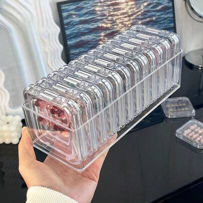 Creative Acrylic Nail Art Storage Box, Transparent Dust-Proof Packaging For Nail Art Samples, Jewelry Display Box, Small Card Holder