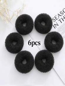 2 Packs Of Donut Hair Twisters, Girl's Hair Accessories, Lazy Ball Head, Bud Hair Styling Artifact, Versatile, Simple And Fluffy Hair Band Headband - Multicolor - View 11