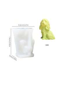 3D French Bulldog Silicone Mold, DIY Animal Sitting/Standing Dog Candle Resin Mold - White - View 2