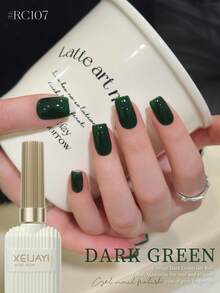 XEIJAYI 1支装 15ml 深绿色凝胶指甲油 - 持久光泽，高饱和度亮泽，坚固持久的美甲凝胶，适用于沙龙美甲DIY，女士礼物 - 墨綠色 - 查看 6