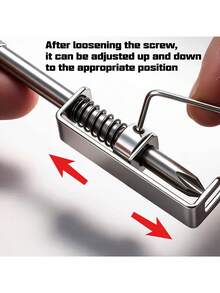 Two Spring-Loaded Screwdriver Bit Holders, Spring-Loaded Screwdriver Bit Retainers, One-Handed Operation With Ergonomic Locking System. - Fixing Screw Clip - View 2