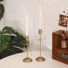 1 buc Suport de lumânare din fier în formă de fluture auriu, Suport elegant pentru lumânări spiralate, Potrivit pentru lumânări tip pilon, Decor pentru masă de sufragerie, Suport de lumânare pentru decor de casă pentru măsuța de cafea și intrare - aur - Vizualizare 1