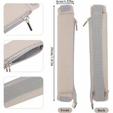 1个纯色笔袋/铅笔盒，PU单层弹性文具袋，适合返校、学习用品、铅笔盒、铅笔袋、背包。 - 單件 - 查看 3