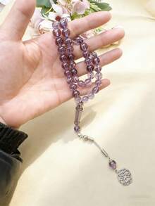 1条45颗10毫米串珠手链，日常祈祷念珠手链，斋月祈祷念珠，男女通用，适合（斋月、开斋节、宰牲节、节日礼物） - 彩色 - 查看 2