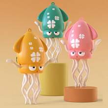 1PC Wind-Up Cute Squid Bath Toy, Interactive Swiming Crawling Water Toy For Toddlers 3+,Sensory Bath Toy For Kids Bath Time Fun,Interactive Dancing Squid For Kids Early Education - Multicolor - View 10