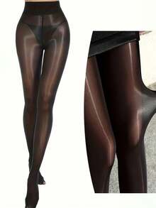女士黑马油丝袜，采用光滑细腻的马油制成，亲肤透气，高弹显瘦，紧身不勒，不易勾丝，经久耐穿，裸感柔软顺滑，塑形显瘦，适合日常通勤、约会穿搭、秋冬打底裤，舒适百搭，时尚显瘦，弹力贴身，适合各种场合，高端性感时尚打底裤 - 黑色 - 查看 5