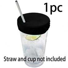 Reusable Polyester Drink Lid With Straw Hole, Protects Party Beverages, Elastic Cocktail Cup Cover, No Electricity Required - Multicolor - View 9